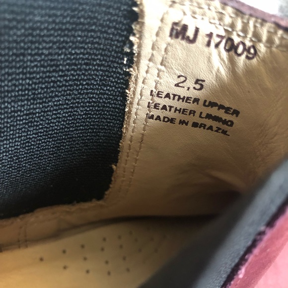 Marc Joseph of New York Girls Ankle Boots Burgundy Wine Nubuck Leather size 2.5M - Picture 9 of 15